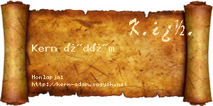 Kern Ádám névjegykártya